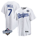 Odoa LA.Dodgers #7 Blake Snell Player White Game World Series Stitched Jerseys