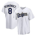 Odoa LA.Dodgers #8 Enrique Hern?¡ì?¨¦ndez Player Gold White 2026 Collection Stadium Game Stitched Jerseys
