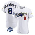 Odoa LA.Dodgers #8 Enrique Hern?¡ì?¨¦ndez Player Gold White World Series Meet 2026 Collection Stadium Limited Elite Stitched Jerseys