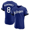 Odoa LA.Dodgers #8 Enrique Hern?¡ì?¨¦ndez Player Royal City Connect Elite Home Stitched Jerseys