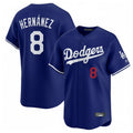 Odoa LA.Dodgers #8 Enrique Hern?¡ì?¨¦ndez Player Royal Limited Home Stitched Jerseys