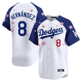 Odoa LA.Dodgers #8 Enrique Hern?¡ì?¨¦ndez Player White-Royal Tokyo Series Vapor Premier Limited Stitched Jerseys