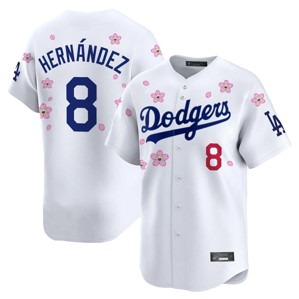 Odoa LA.Dodgers #8 Enrique Hern?¡ì?¨¦ndez Player White Tokyo Series Vapor Premier Limited Stitched Jerseys