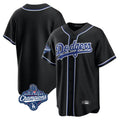 Odoa LA.Dodgers Blank Player Black Carbon Limited Home World Series Meet Stitched Jerseys