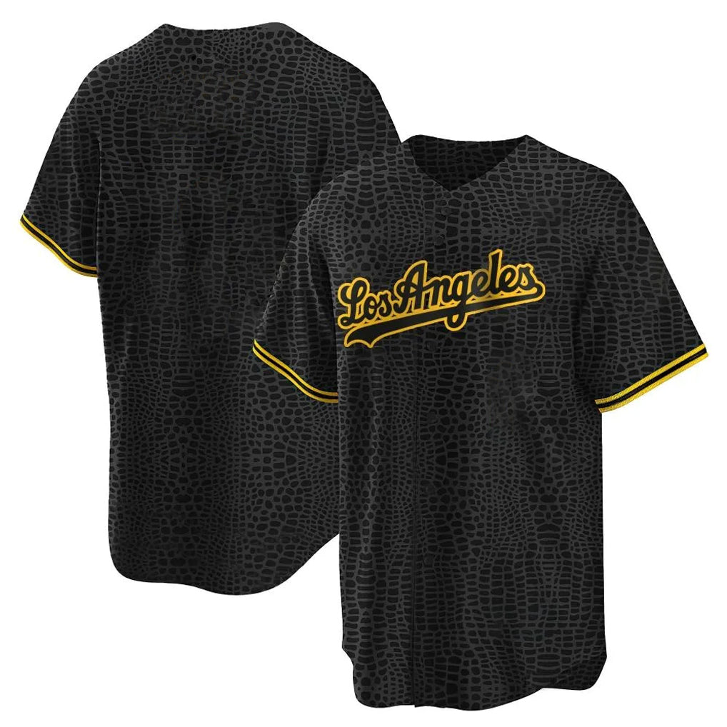 Odoa LA.Dodgers Blank Player Black Gold Limited Home Stitched Jerseys
