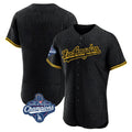 Odoa LA.Dodgers Blank Player Black Snake Skin City Limited Elite Home World Series Meet Stitched Jerseys