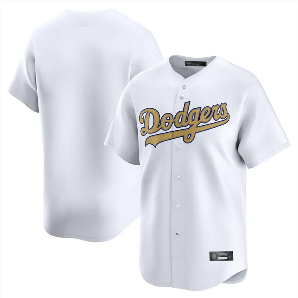 Odoa LA.Dodgers Blank Player Gold Collection Limited Home Stitched Jerseys