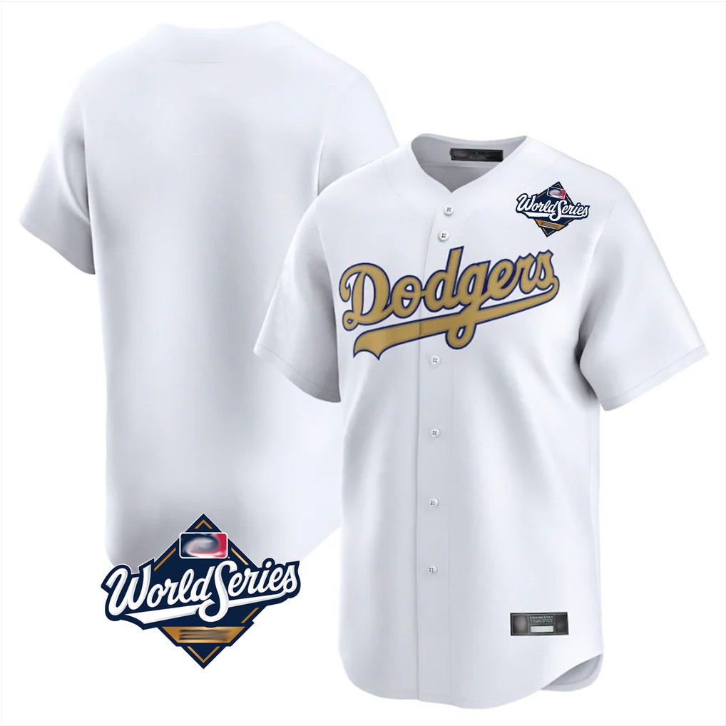 Odoa LA.Dodgers Blank Player Gold Collection Limited Home World Series Stitched Jerseys