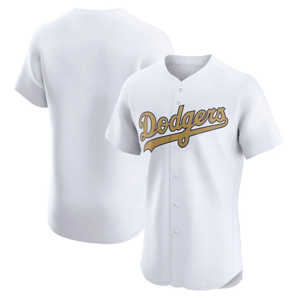 Odoa LA.Dodgers Blank Player Gold Limited Elite Home Stitched Jerseys