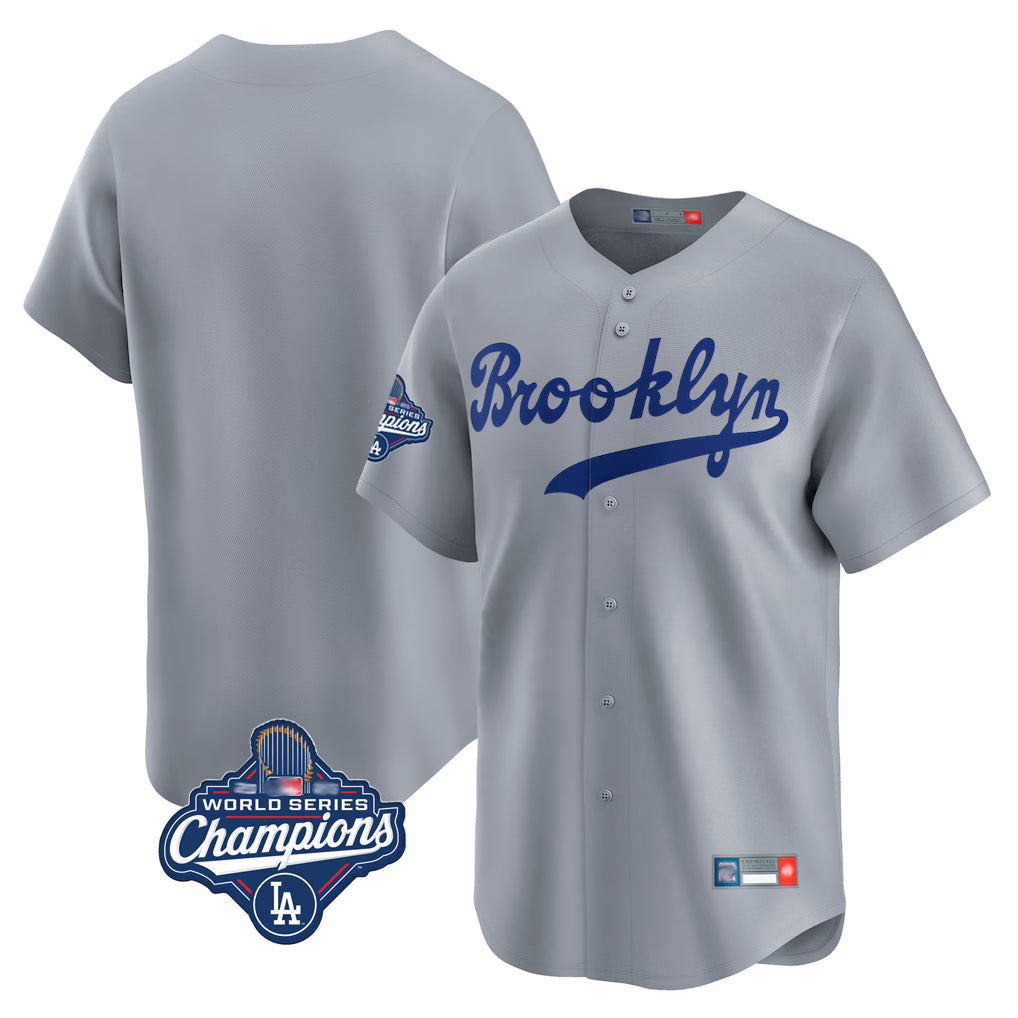Odoa LA.Dodgers Blank Player Gray Game Limited Home World Series Meet Stitched Jerseys