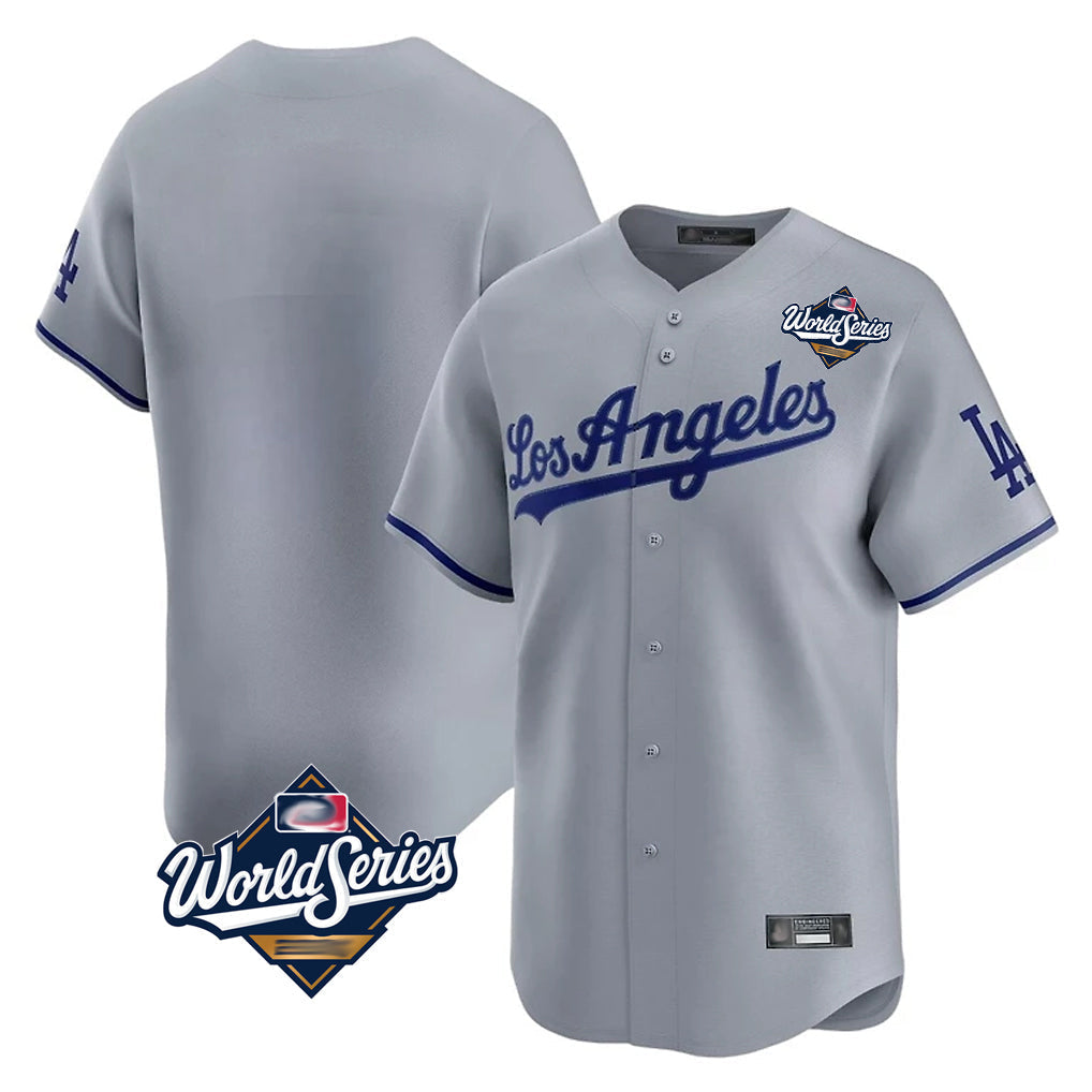 Odoa LA.Dodgers Blank Player Gray Limited Game World Series Stitched Jerseys