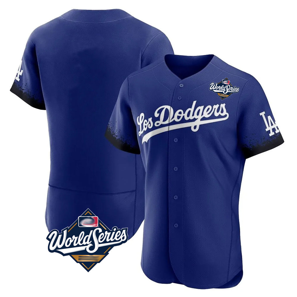 Odoa LA.Dodgers Blank Player Royal City Connect Elite Home World Series Stitched Jerseys
