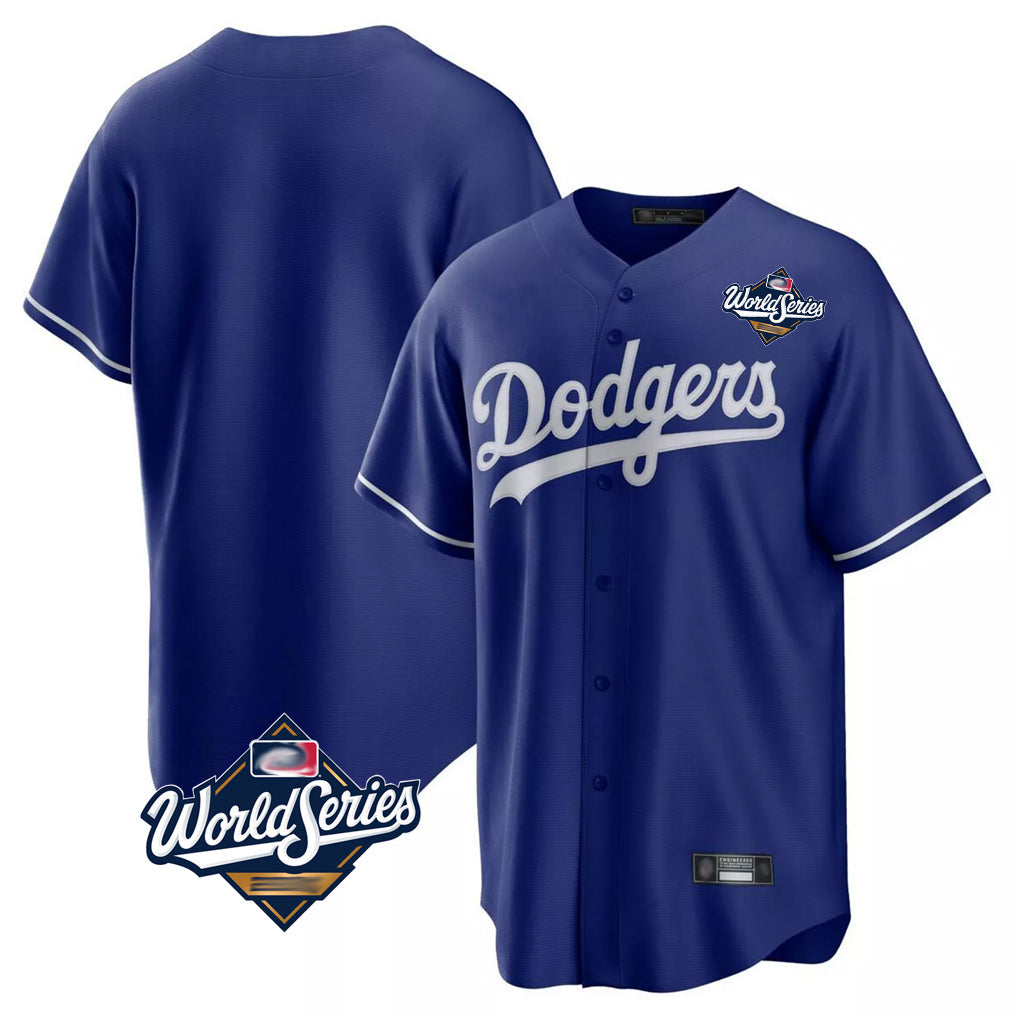 Odoa LA.Dodgers Blank Player Royal Game Home World Series Stitched Jerseys