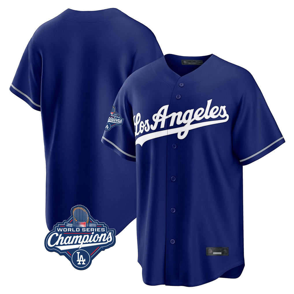 Odoa LA.Dodgers Blank Player Royal Game World Series Meet Stitched Jerseys
