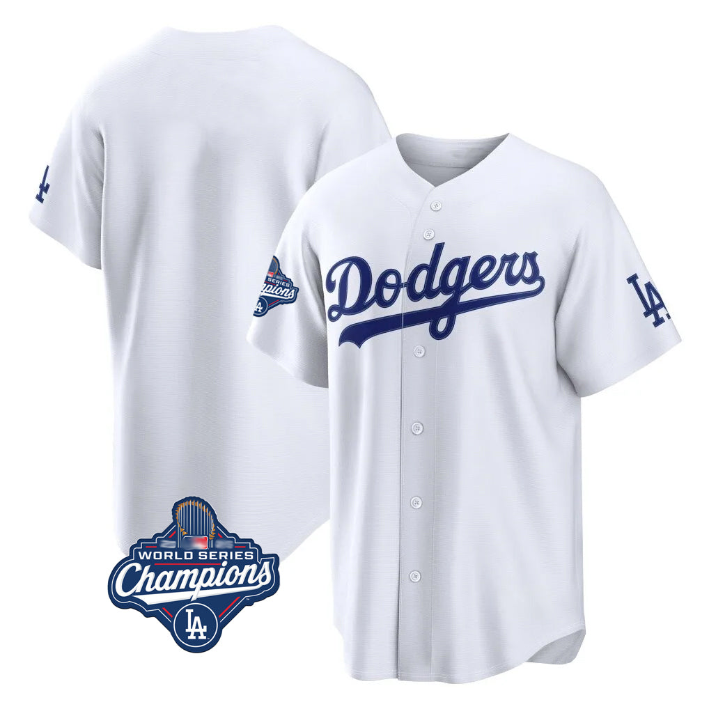 Odoa LA.Dodgers Blank Player White Home Game World Series Meet Stitched Jerseys