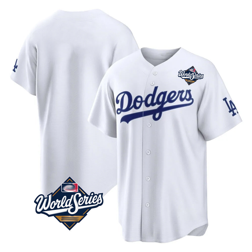 Odoa LA.Dodgers Blank Player White Home Game World Series Stitched Jerseys