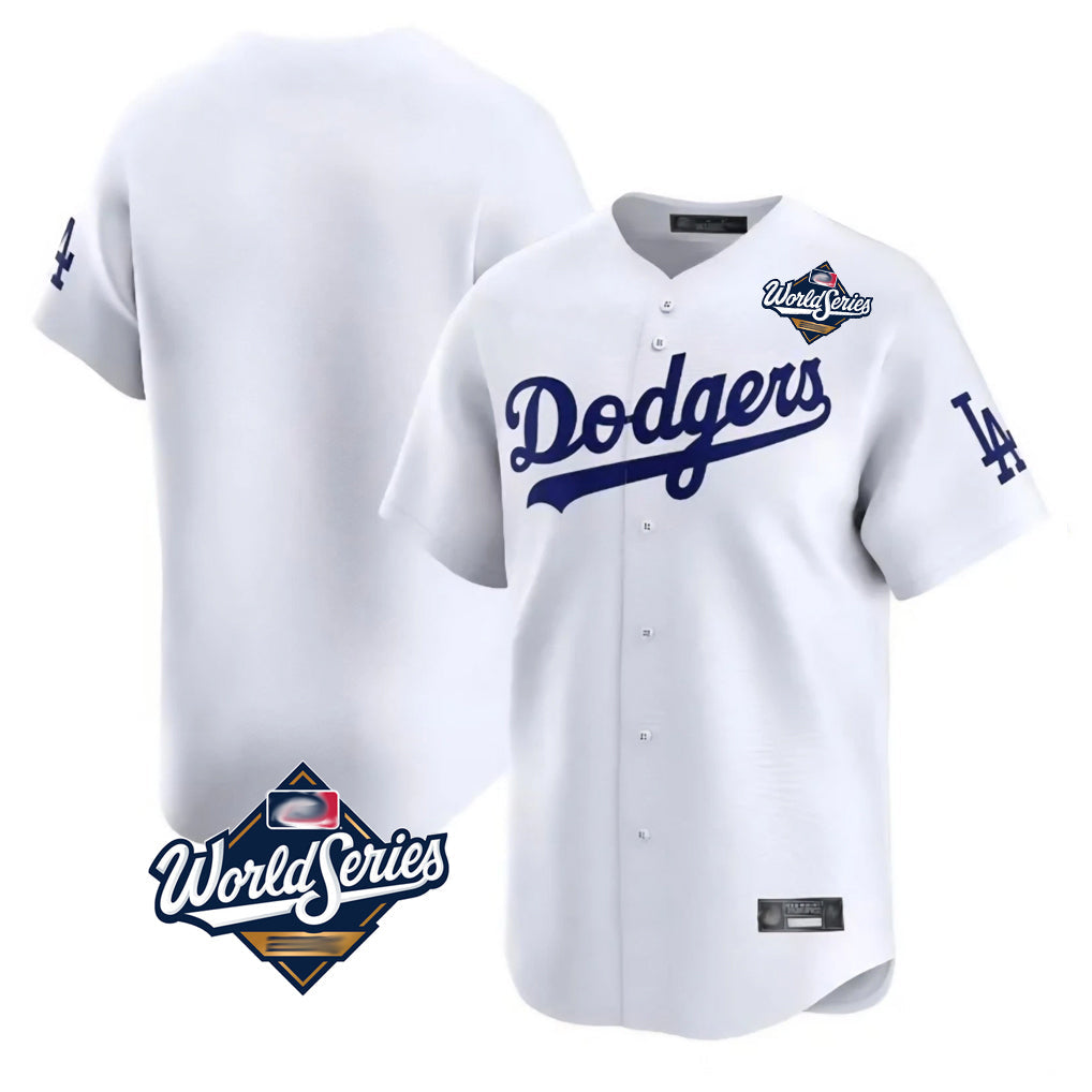 Odoa LA.Dodgers Blank Player White Limited Home World Series Stitched Jerseys
