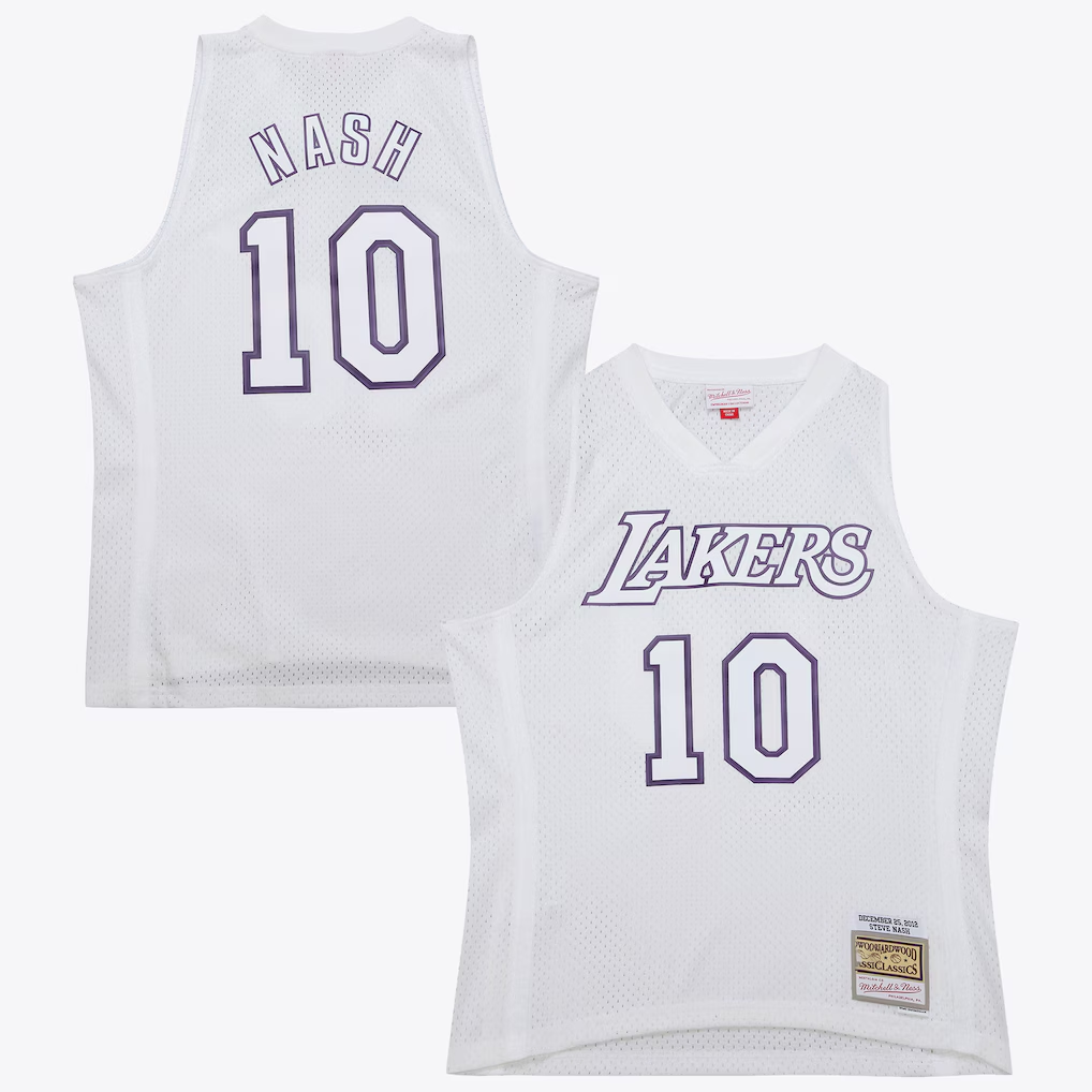 Odoa LA.Lakers #10 Steve Nash White Mitchell & Ness 2012 Day Authentic Stitched Jerseys