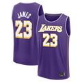 Odoa LA.Lakers #23 LeBron James Purple Fast Break Stitched Jerseys - Statement Edition