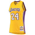 Odoa LA.Lakers #24 Kobe Bryant Gold Hardwood Classics 2008-09 Authentic Stitched Jerseys By Mitchell & Ness
