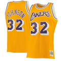Odoa LA.Lakers #32 Magic Johnson Mitchell & Ness Gold 198485 Hardwood Classics Swingman Jerseys