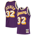 Odoa LA.Lakers #32 Magic Johnson Mitchell & Ness Purple 198485 Hardwood Classics Swingman Jerseys
