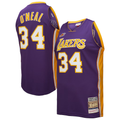 Odoa LA.Lakers #34 Shaquille O'Neal Mitchell & Ness Purple 2000 All-Star Game Authentic Jerseys
