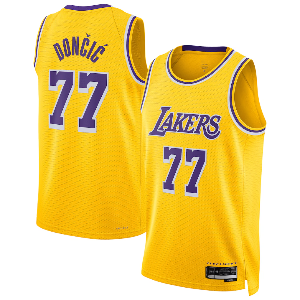 Odoa LA.Lakers #77 Luka Don?i? Dri-Fit Swingman Stitched Jerseys