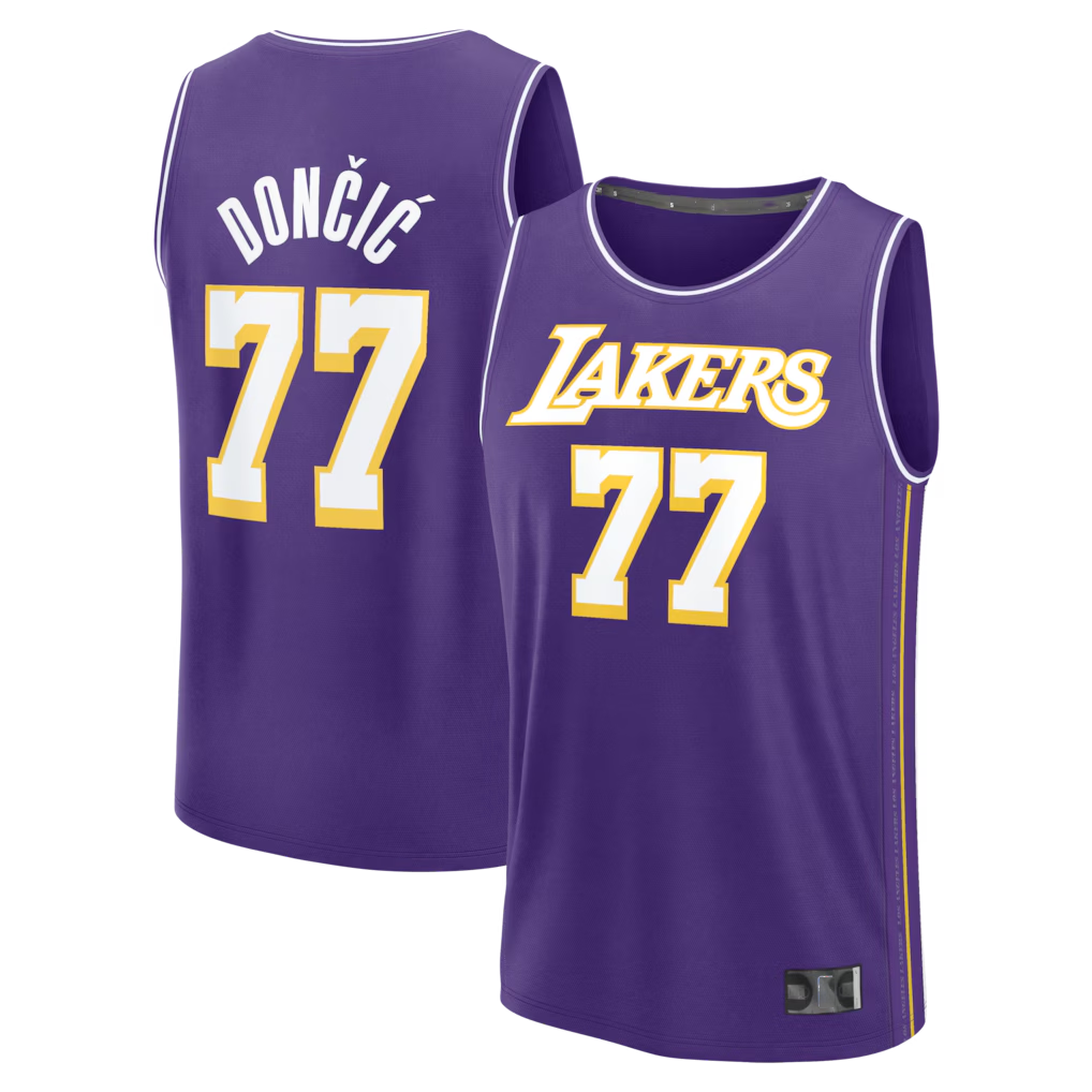 Odoa LA.Lakers #77 Luka Don?i? Purple Fast Break Stitched Jerseys- Statement Edition