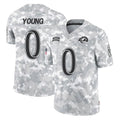 Odoa LA.Rams #0 Byron Young Player Arctic Camo Salute To Service Limited Game Stitched Jerseys