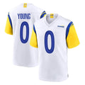 Odoa LA.Rams #0 Byron Young Player White Home Game Stitched Jerseys
