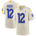 Odoa LA.Rams #12 Puka Nacua Player Bone Replica Game Stitched Jerseys