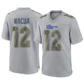 Odoa LA.Rams #12 Puka Nacua Player Gray Atmosphere Fashion Game Stitched Jerseys