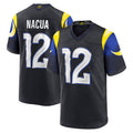 Odoa LA.Rams #12 Puka Nacua Player Midnight Blue Rivalries Collection Game Stitched Jerseys