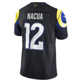 Odoa LA.Rams #12 Puka Nacua Player Midnight Blue Rivalries Collection Limited Stitched Jerseys