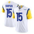 Odoa LA.Rams #15 Ty Simpson Player White Limited Vapor Untouchable Home Game Stitched Jerseys