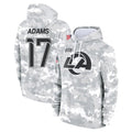 Odoa LA.Rams #17 Davante Adams Player Arctic Camo Salute to Service Hoodies Limited Game Stitched Jerseys