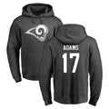 Odoa LA.Rams #17 Davante Adams Player Gray Pullover Hoodie Limited Game Stitched Jerseys