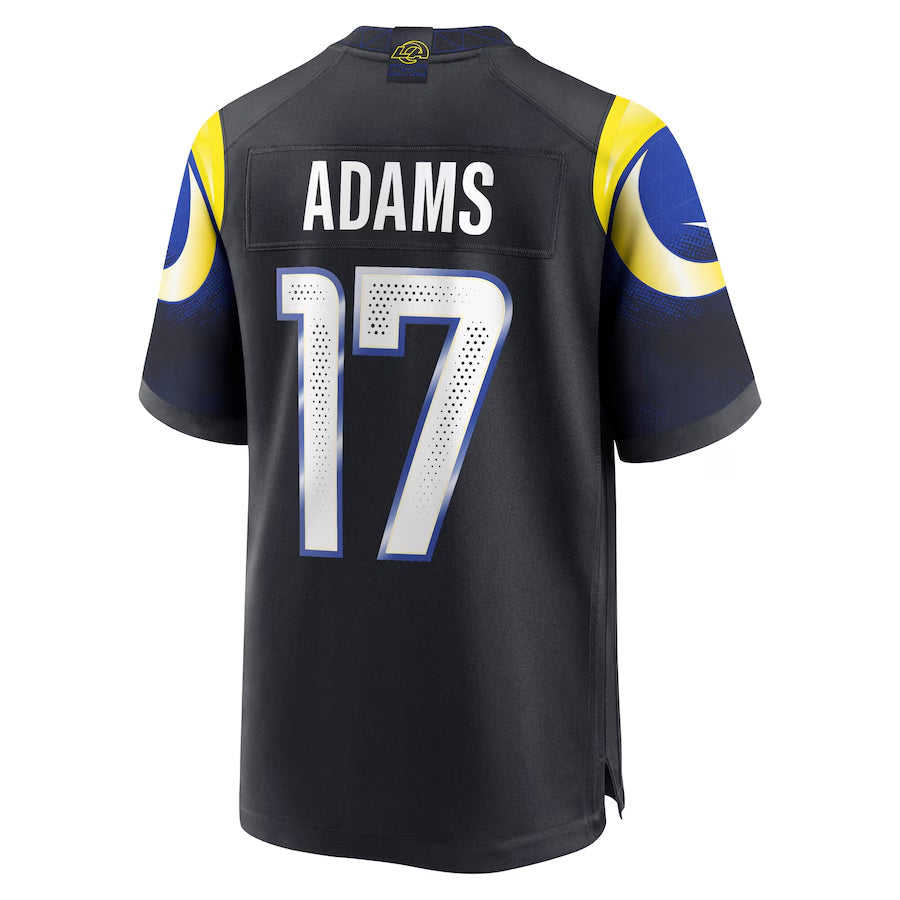 Odoa LA.Rams #17 Davante Adams Player Midnight Blue Rivalries Collection Game Stitched Jerseys