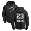 Odoa LA.Rams #23 Kyren Williams Player Black Pullover Hoodie Limited Game Stitched Jerseys