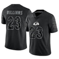 Odoa LA.Rams #23 Kyren Williams Player Black RFLCTV Limited Stitched Jerseys