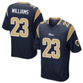 Odoa LA.Rams #23 Kyren Williams Player Navy Home Game Stitched Jerseys