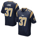 Odoa LA.Rams #37 Quentin Lake Player Navy Home Game Stitched Jerseys