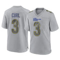 Odoa LA.Rams #3 Kam Curl Player Gray Atmosphere Fashion Home Game Stitched Jerseys