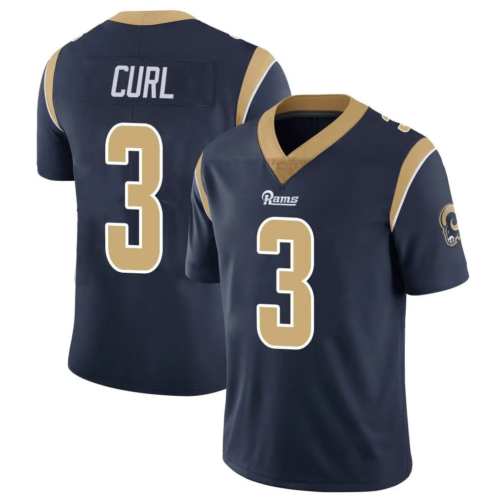 Odoa LA.Rams #3 Kam Curl Player Navy Limited Vapor Untouchable Home Game Stitched Jerseys