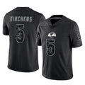 Odoa LA.Rams #5 Kamren Kinchens Player Black Limited Reflective Home Game Stitched Jerseys