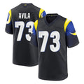 Odoa LA.Rams #73 Steve Avila Player Black Midnight Rivalries Collection Home Game Stitched Jerseys
