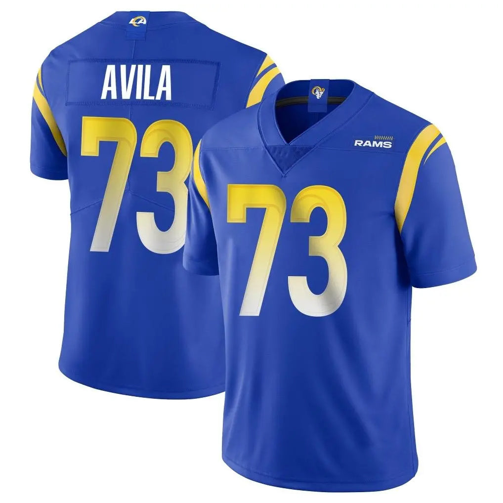 Odoa LA.Rams #73 Steve Avila Player Royal Limited Vapor Untouchable Home Game Stitched Jerseys