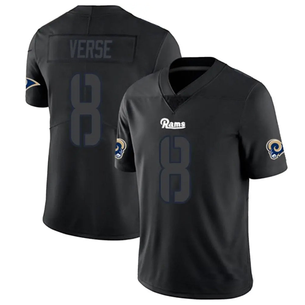 Odoa LA.Rams #8 Jared Verse Player Limited Black Impact Stitched Jerseys
