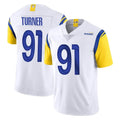Odoa LA.Rams #91 Kobie Turner Player White Limited Vapor Untouchable Home Game Stitched Jerseys